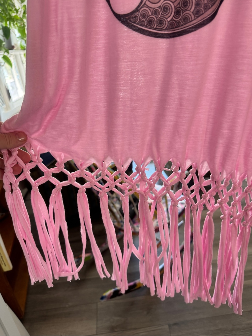 Summer flash sale! Boho Artistic Tree of Life Fringed Tunic size Large - Picture 4 of 9